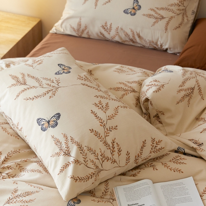 91家纺网 家纺一手货源 找家纺 棉眠 2024秋冬全棉活性32支加厚磨毛四件套 沐梦