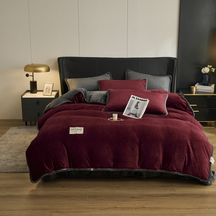 91家纺网 家纺一手货源 找家纺 （总）睡美美 2025新款高克重牛奶绒四件套水晶绒臻绒跑量床品套件