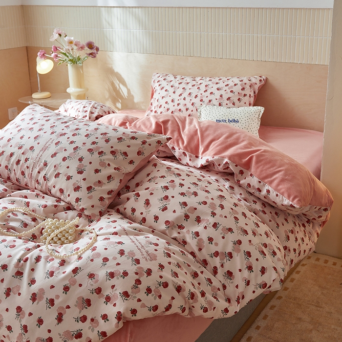 91家纺网 家纺一手货源 找家纺 怡家居 2024秋冬新品AB版加厚保暖全棉加绒四件套 妙语