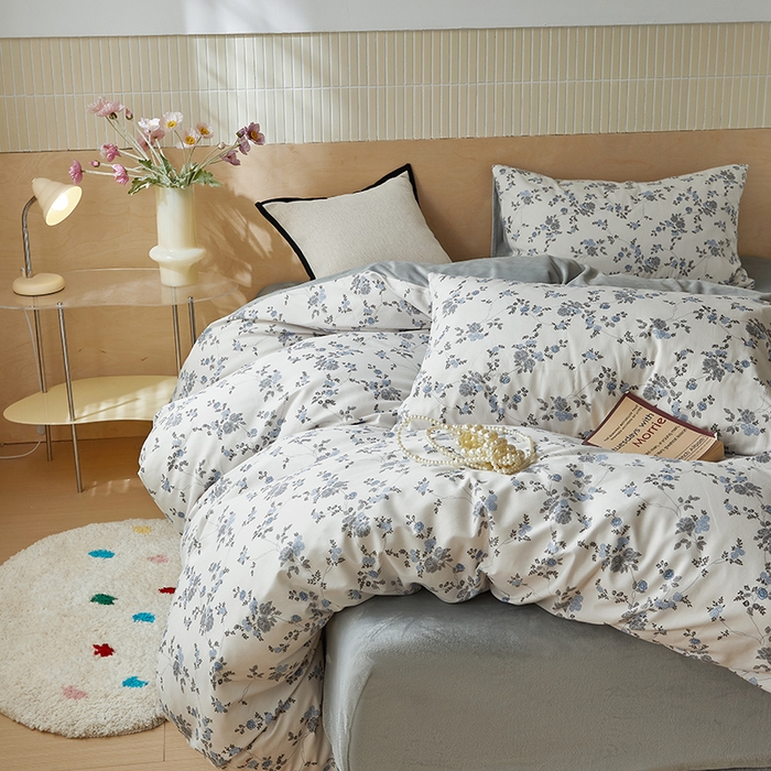 91家纺网 家纺一手货源 找家纺 怡家居 2024秋冬新品AB版加厚保暖全棉加绒四件套 春的约会