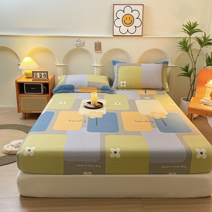 91家纺网 家纺一手货源 找家纺 丝芙妮家居（原乐视家纺） 2024新款全棉磨毛多规格AB版单品套件系列（第二波）--单床笠及三件套 晴川