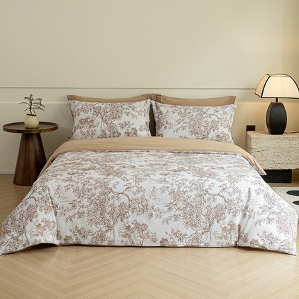 91家纺网 家纺一手货源 找家纺 （总）典曼家纺 2024秋冬新款磨毛中古风系列四件套