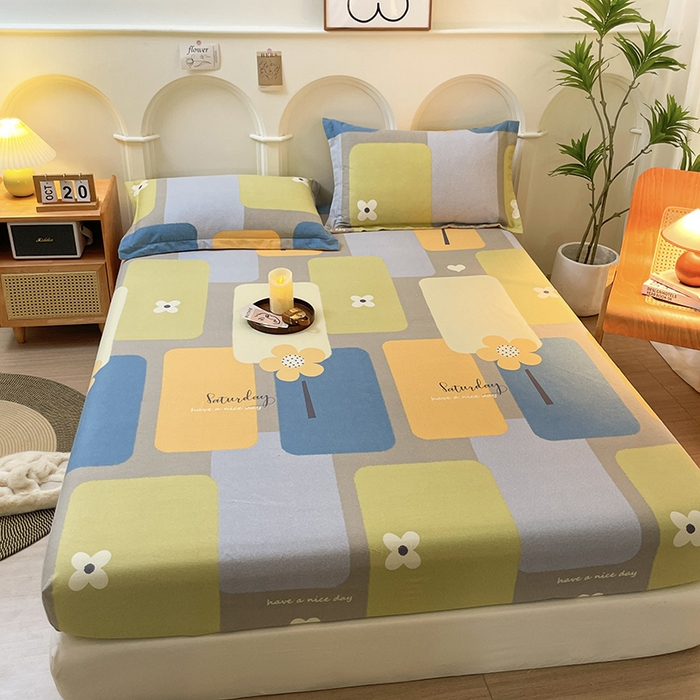 91家纺网 家纺一手货源 找家纺 丝芙妮家居（原乐视家纺） 2024新款全棉磨毛多规格AB版单品套件系列（第二波）--单床笠及三件套 晴川