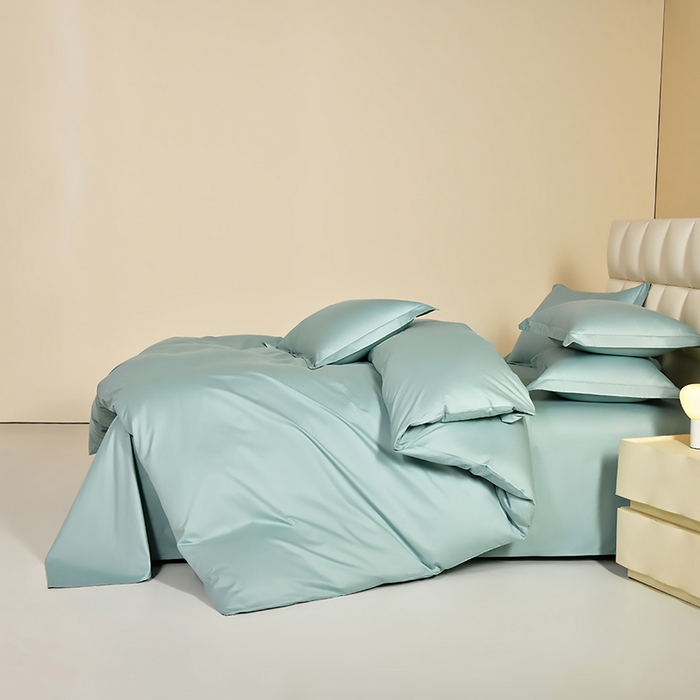 91家纺网 家纺一手货源 找家纺 元元被芯 2025款纯色全丝光-全精梳高密纺-铂金A类全棉单被套 宝石蓝