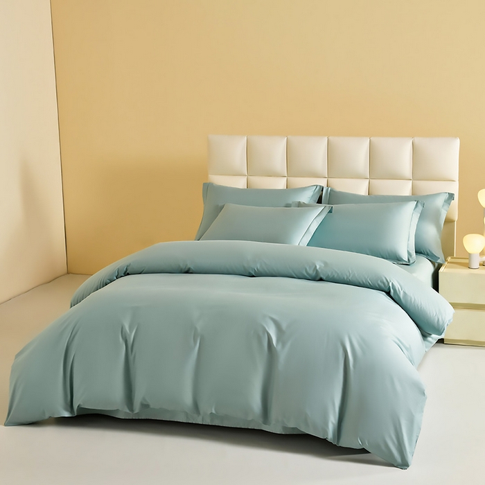 91家纺网 家纺一手货源 找家纺 元元被芯 2025款纯色全丝光-全精梳高密纺-铂金A类全棉单被套 宝石蓝