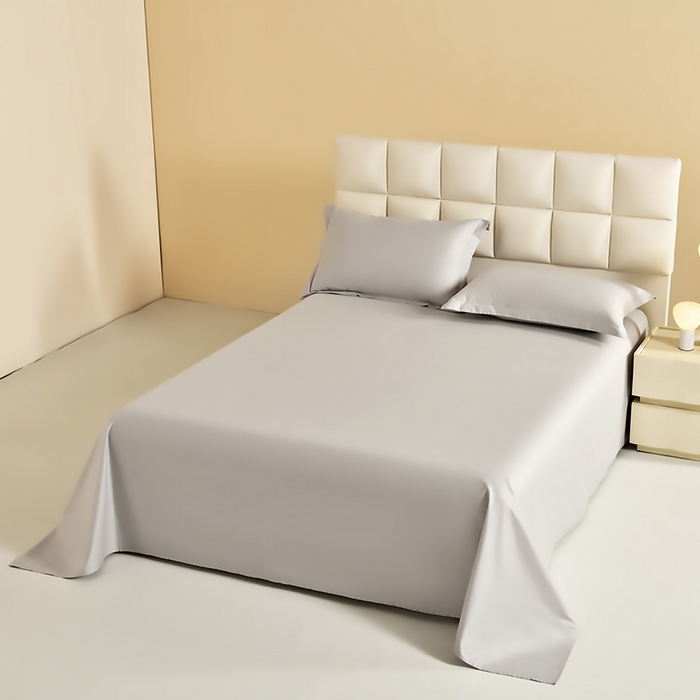 91家纺网 家纺一手货源 找家纺 元元被芯 2025款纯色全丝光-全精梳高密纺-铂金A类全棉单床单 雅典灰