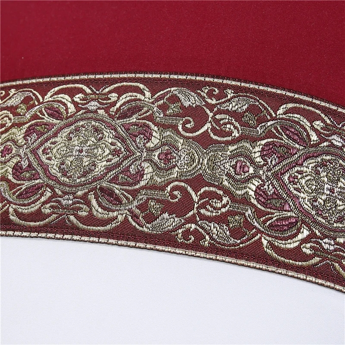 91家纺网 家纺一手货源 找家纺 佳尚枕芯 2025新款高端欧式酒店枕立体拼色刺绣羽丝绒酒店枕芯枕头 欧式酒红48x74cm低枕