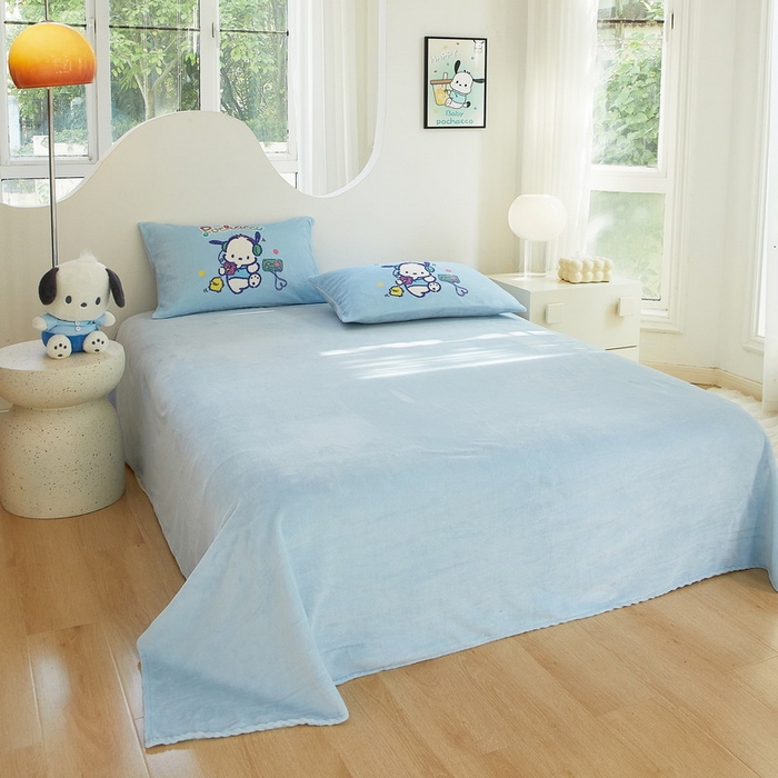 91家纺网 家纺一手货源 找家纺 蘭菲家纺 2024新款牛奶绒卡通三丽鸥四件套 恰恰舞步