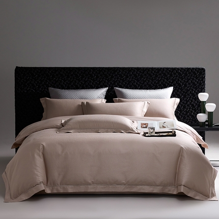 91家纺网 家纺一手货源 找家纺 淼铭家纺 2025新款秋冬提花镂空款四件套-米曼 米曼-咖