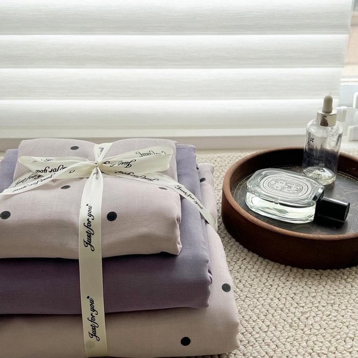 91家纺网 家纺一手货源 找家纺 一比一家纺 2025新款全棉母婴级抗菌有氧全棉双层纱亲肤全棉小清新印花三件套四件套 芋泥啵啵