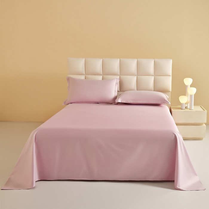 91家纺网 家纺一手货源 找家纺 元元被芯 2025款纯色全丝光-全精梳高密纺-铂金A类全棉单床单 千夏紫