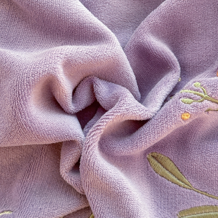 91家纺网 家纺一手货源 找家纺 金米诺 2024新款绣花牛奶绒四件套 麦穗-香芋紫