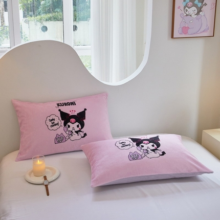 蘭菲家纺 2024新款牛奶绒卡通三丽鸥单品枕套 明天见