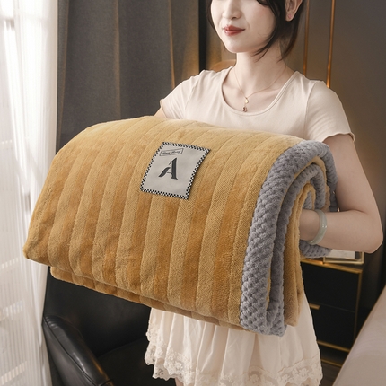 91家纺网 家纺一手货源 找家纺 （总）恋绒家纺 2025新款双面绒休闲毛毯多功能毛毯牛奶绒毯子法莱绒盖毯