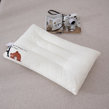 91家纺网 家纺一手货源 找家纺 （总）佳尚枕芯 2025新款枕芯 A类无荧光全棉A+熊儿童酒店低枕头枕芯