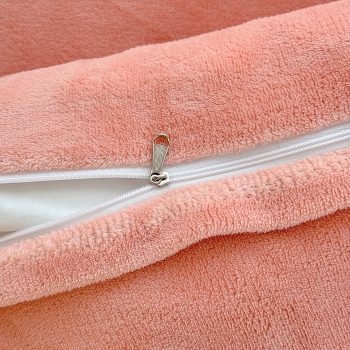 91家纺网 家纺一手货源 找家纺 金米诺 2024新款绣花牛奶绒四件套 麦穗-藕粉