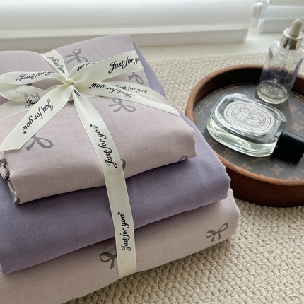 91家纺网 家纺一手货源 找家纺 （总）一比一家纺 2025新款全棉母婴级抗菌有氧全棉双层纱亲肤全棉小清新印花三件套四件套