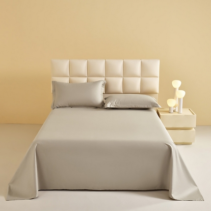 元元被芯 2025款纯色全丝光-全精梳高密纺-铂金A类全棉单床单 咖色