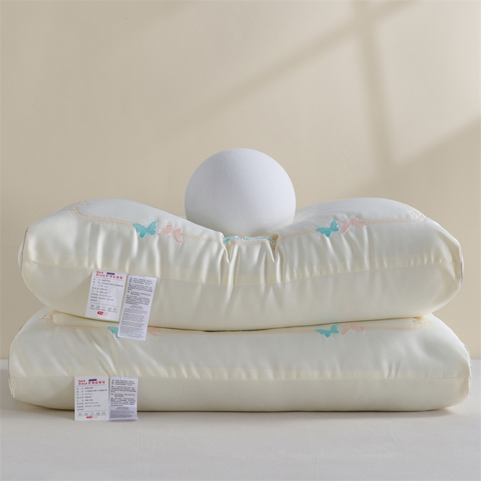 91家纺网 家纺一手货源 找家纺 （总）佳尚枕芯 2024新款蝴蝶蚕丝蛋白颈椎枕头枕芯