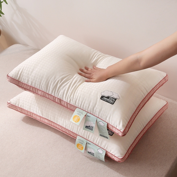91家纺网 家纺一手货源 找家纺 佳尚枕芯 2025新款亲肤云柔枕 云朵枕 云感立体舒适枕芯枕头 立体云感舒适粉低枕