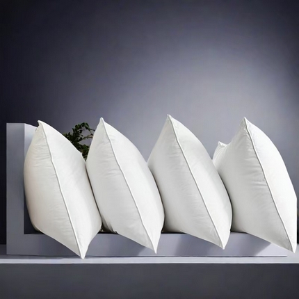 91家纺网 家纺一手货源 找家纺 （总）安力森/诚臻酒店用品酒店用品 2025新款喷气133100全棉白枕芯高端羽丝绒酒店单边立体枕头