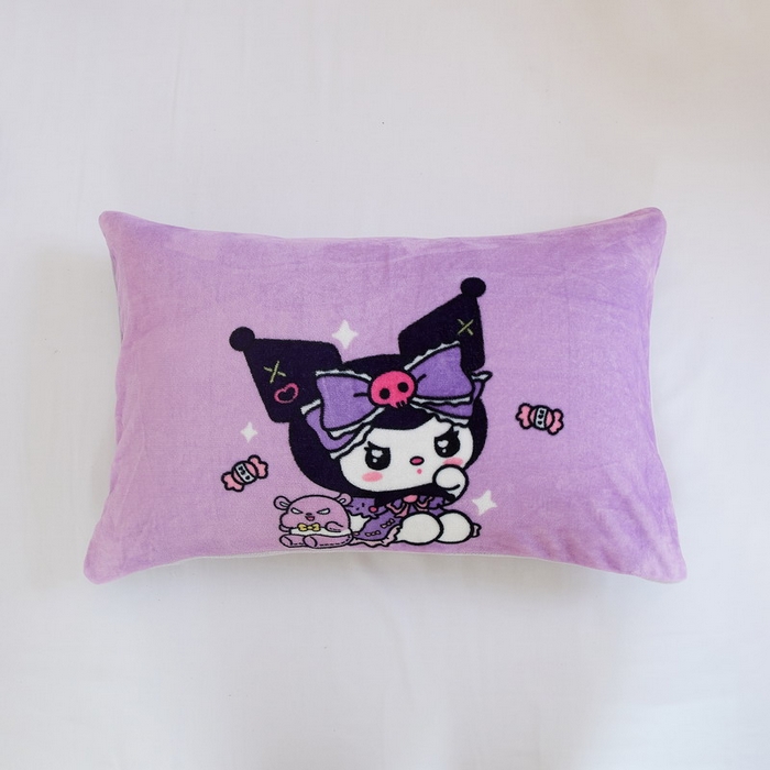 91家纺网 家纺一手货源 找家纺 蘭菲家纺 2024新款牛奶绒卡通三丽鸥单品枕套 绒小库