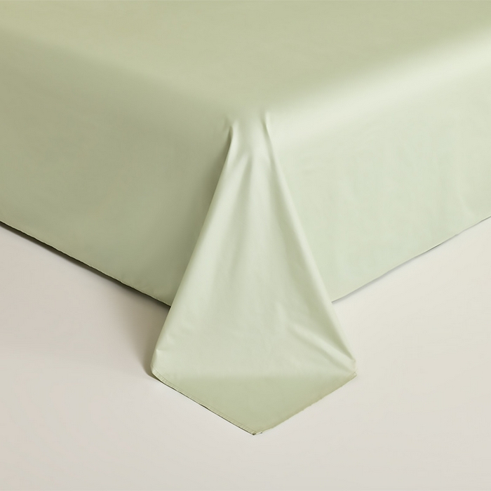 91家纺网 家纺一手货源 找家纺 元元被芯 2025款纯色全丝光-全精梳高密纺-铂金A类全棉单床单 森林绿