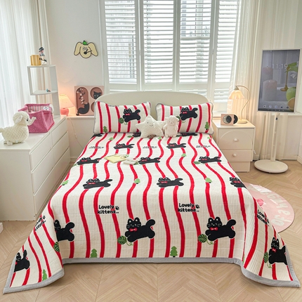 91家纺网 家纺一手货源 找家纺 （总）梵朴 2024新款牛奶绒直角包边床盖