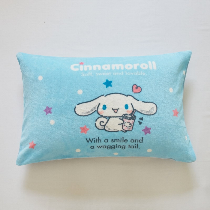 91家纺网 家纺一手货源 找家纺 蘭菲家纺 2024新款牛奶绒卡通三丽鸥单品枕套 奶茶