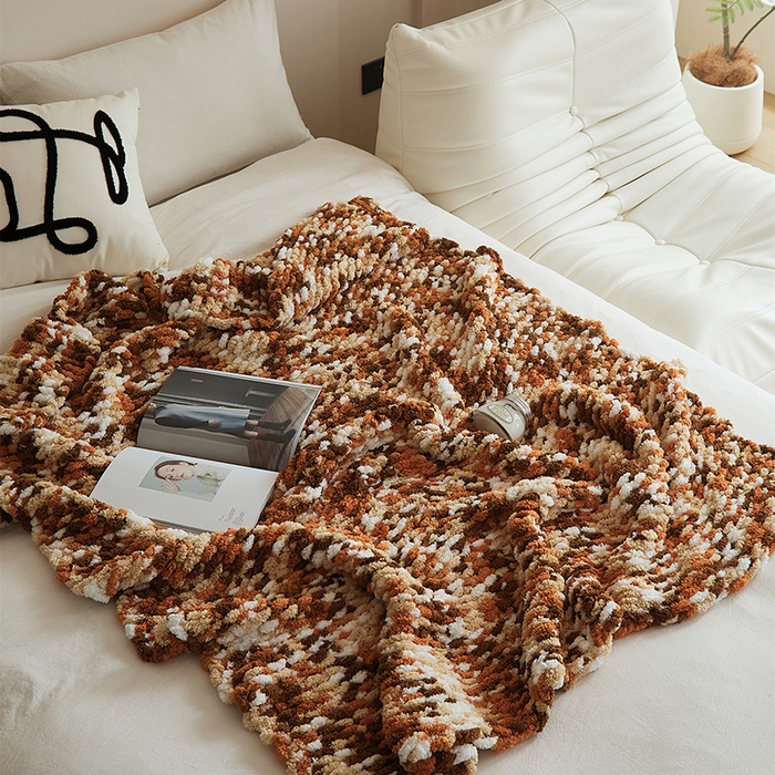 91家纺网 家纺一手货源 找家纺 （总）暖绵绵 2025新款半边绒生活简约针织毯-格瑞亚（最低零售价154）