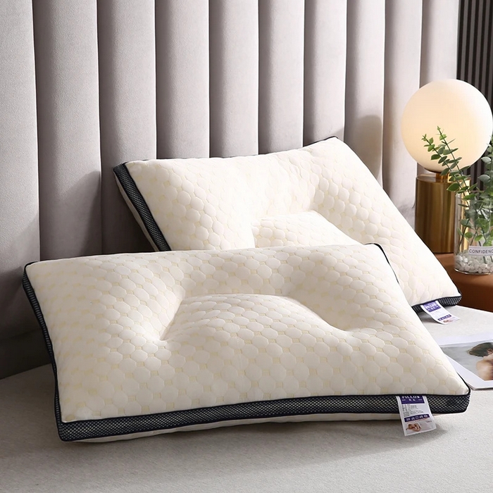 91家纺网 家纺一手货源 找家纺 （总）佳尚枕芯 2025新款立体水立方笑脸护颈枕定型枕枕头枕芯