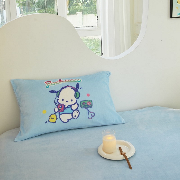 91家纺网 家纺一手货源 找家纺 蘭菲家纺 2024新款牛奶绒卡通三丽鸥四件套 恰恰舞步