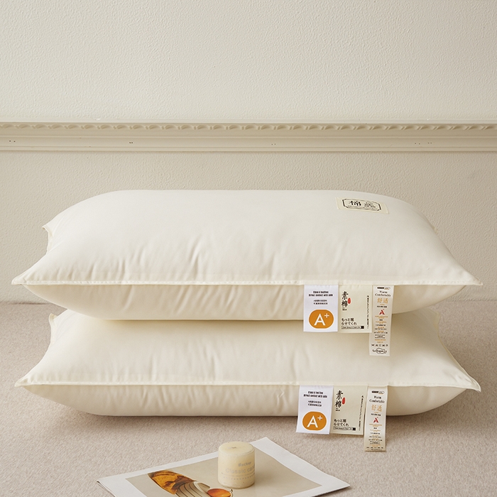 91家纺网 家纺一手货源 找家纺 （总）织布人 2024新款枕芯A类原生态素棉星级酒店枕芯家用护颈椎枕头枕芯