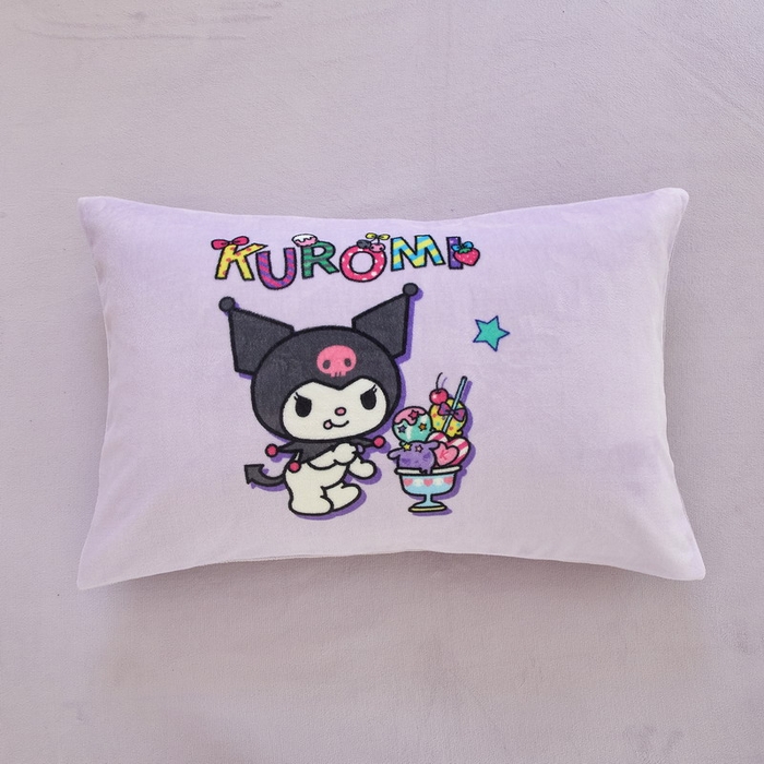 91家纺网 家纺一手货源 找家纺 蘭菲家纺 2024新款牛奶绒卡通三丽鸥四件套 果茶