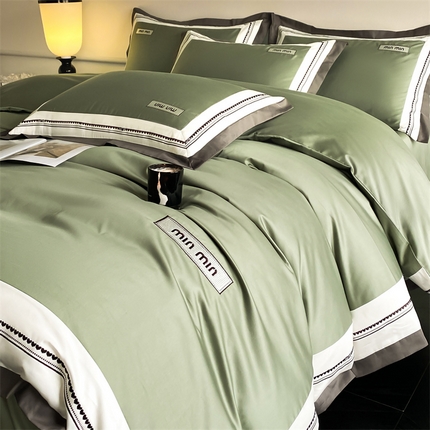 91家纺网 家纺一手货源 找家纺 （总）DC 2024新款60支B类全棉长绒棉刺绣四件套--心愿