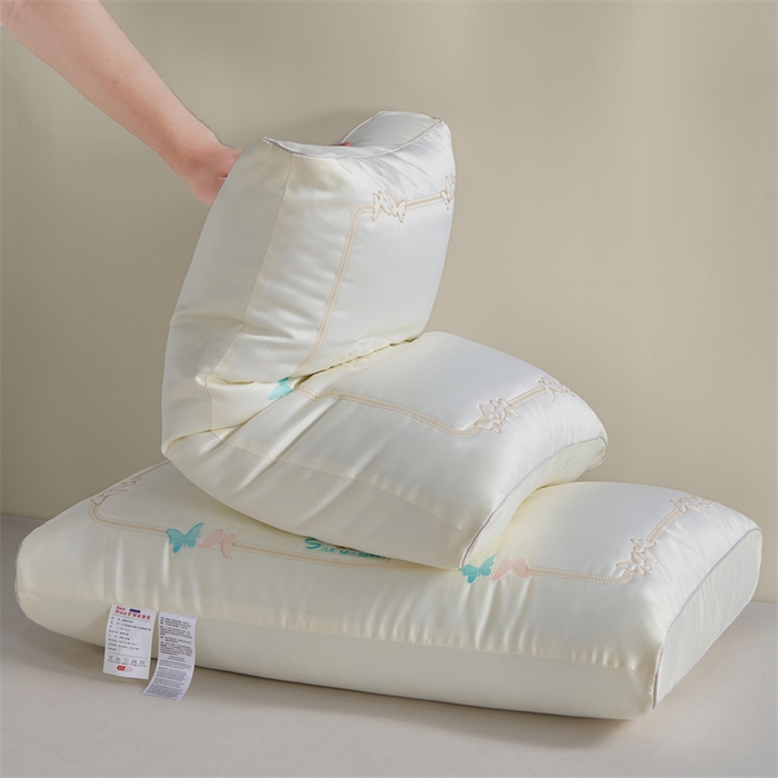 91家纺网 家纺一手货源 找家纺 （总）佳尚枕芯 2024新款蝴蝶蚕丝蛋白颈椎枕头枕芯