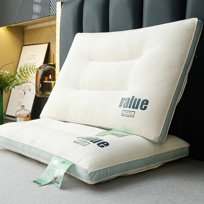 91家纺网 家纺一手货源 找家纺 佳尚枕芯 2025新款云柔立体分区护颈枕云朵释压软枕枕头枕芯 云朵舒柔枕-Max护颈款48x74cm/只-低枕