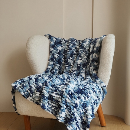 91家纺网 家纺一手货源 找家纺 （总）暖绵绵 2025新款半边绒生活简约针织毯-格瑞亚（最低零售价154）