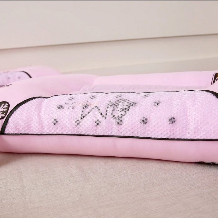 91家纺网 家纺一手货源 找家纺 佳尚枕芯 2025新款艾草抗菌决明子磁疗定型护颈枕枕头枕芯 粉色48x74cm/只 高枕