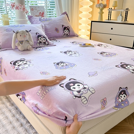 妖妖家纺 2024新款200克牛奶绒单床笠 飞入星球