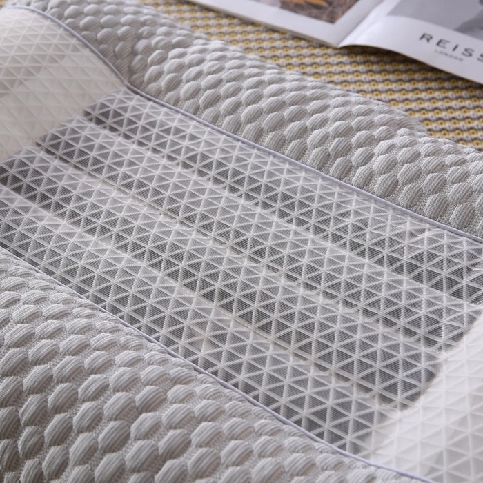 91家纺网 家纺一手货源 找家纺 佳尚枕芯 2025新款3D凉豆豆护颈椎枕头酒店助睡眠决明子枕芯感豆豆低枕枕头枕芯 灰色48x74cm/只