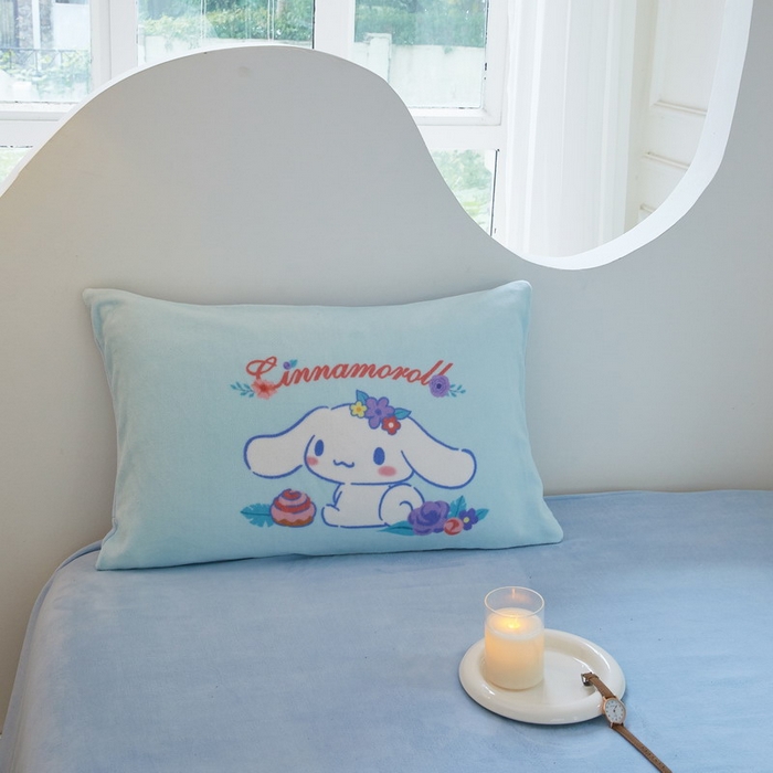 91家纺网 家纺一手货源 找家纺 蘭菲家纺 2024新款牛奶绒卡通三丽鸥四件套 泡芙