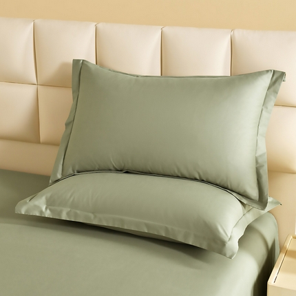 元元被芯 2025款纯色全丝光-全精梳高密纺-铂金A类全棉枕套 莫兰迪