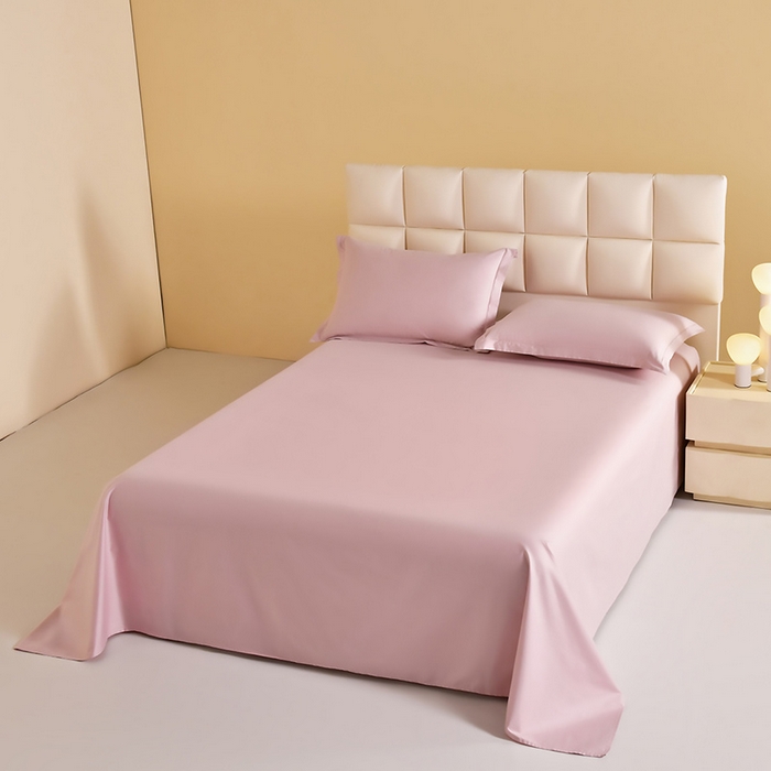 91家纺网 家纺一手货源 找家纺 元元被芯 2025款纯色全丝光-全精梳高密纺-铂金A类全棉单床单 千夏紫