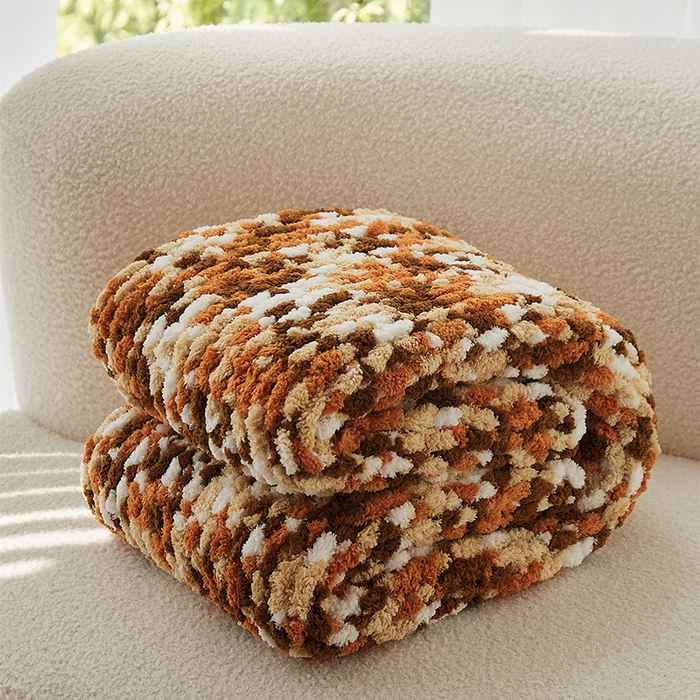 91家纺网 家纺一手货源 找家纺 （总）暖绵绵 2025新款半边绒生活简约针织毯-格瑞亚（最低零售价154）