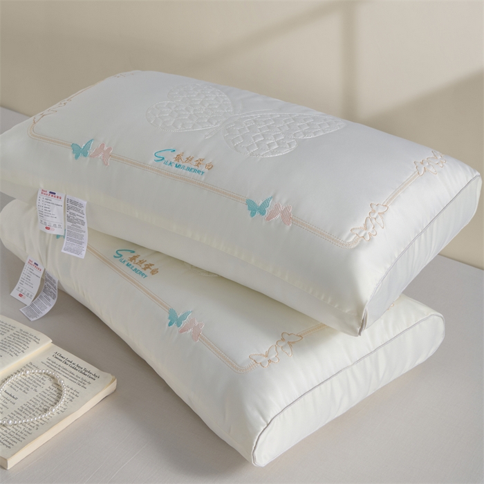 91家纺网 家纺一手货源 找家纺 （总）佳尚枕芯 2024新款蝴蝶蚕丝蛋白颈椎枕头枕芯