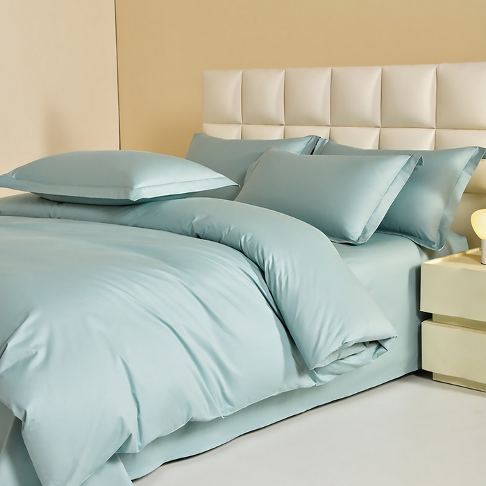 91家纺网 家纺一手货源 找家纺 元元被芯 2025款纯色全丝光-全精梳高密纺-铂金A类全棉单被套 宝石蓝