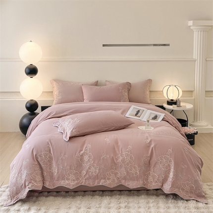 艾莱家纺 2024新款A类新疆长绒棉加厚柔顺磨毛四件套-烂漫花开（风格二） 花开烂漫-戴安娜