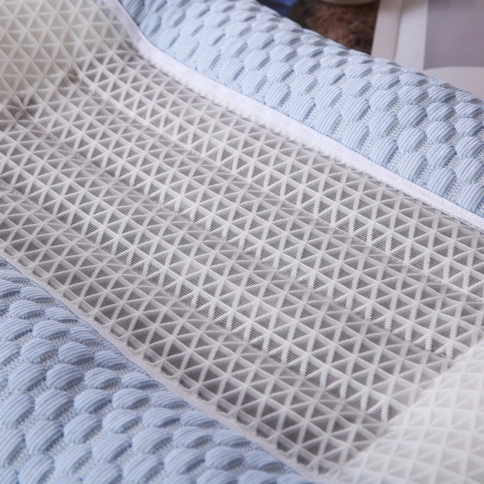 91家纺网 家纺一手货源 找家纺 佳尚枕芯 2025新款3D凉豆豆护颈椎枕头酒店助睡眠决明子枕芯感豆豆低枕枕头枕芯 蓝色48x74cm/只