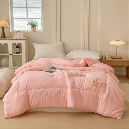 91家纺网 家纺一手货源 找家纺 （总）航途席业 2025新款A类针织棉大豆纤维被大豆被加厚冬被被子